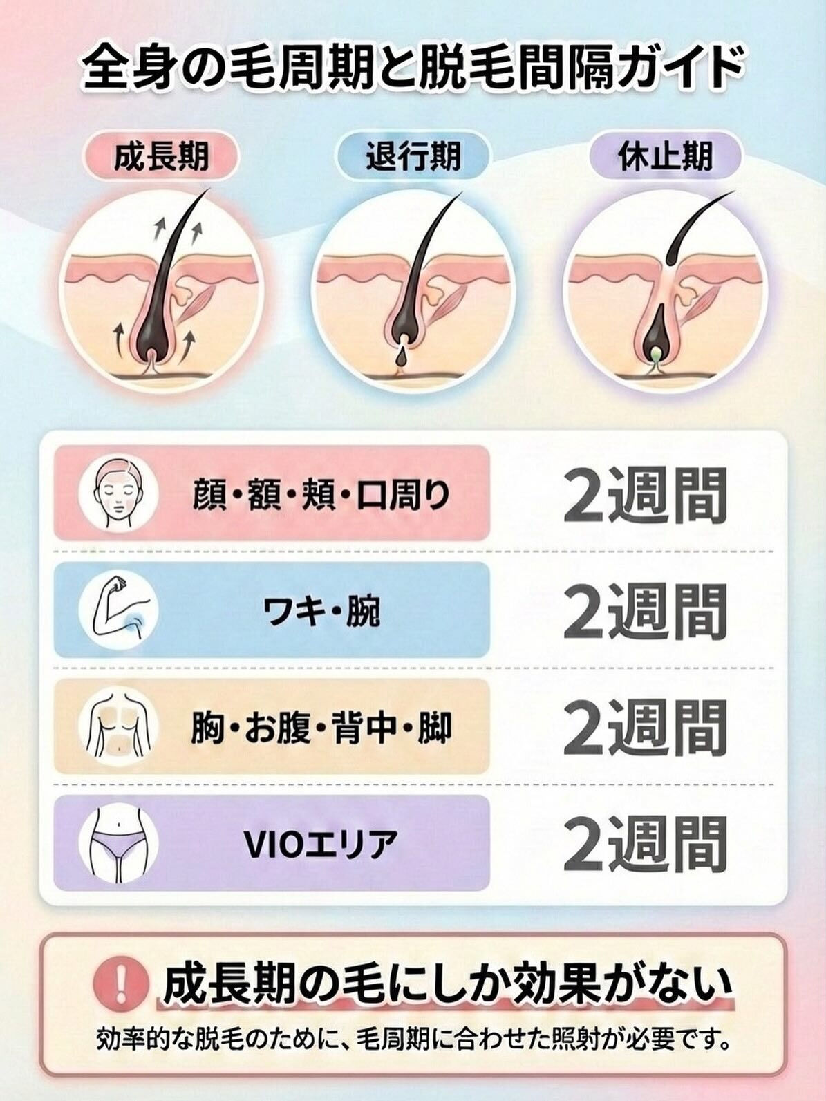 🌸脱毛効果を高めるために大切なこと🌸