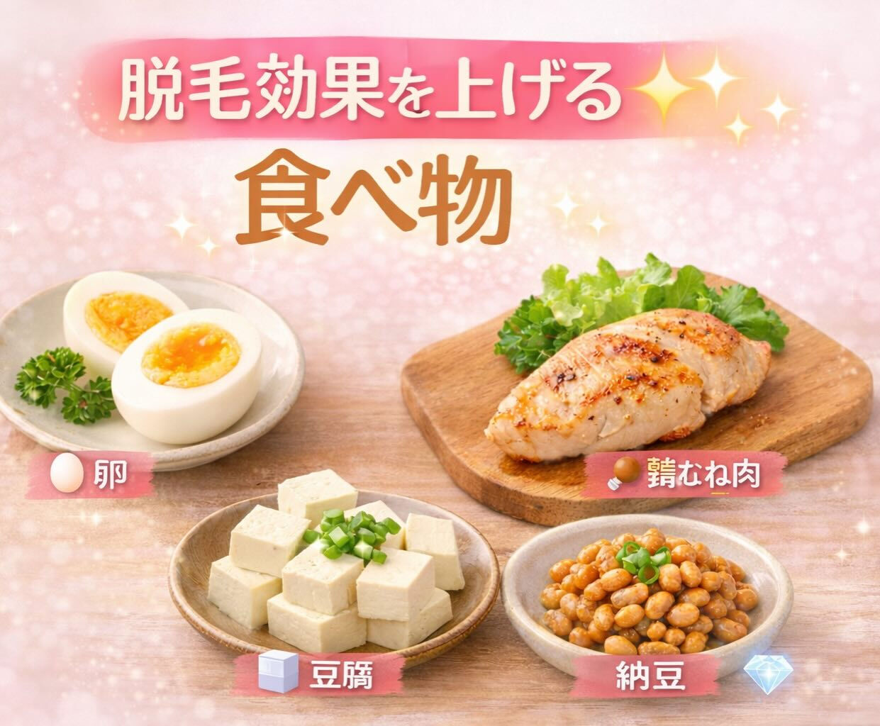 【脱毛効果を上げる食べ物✨】